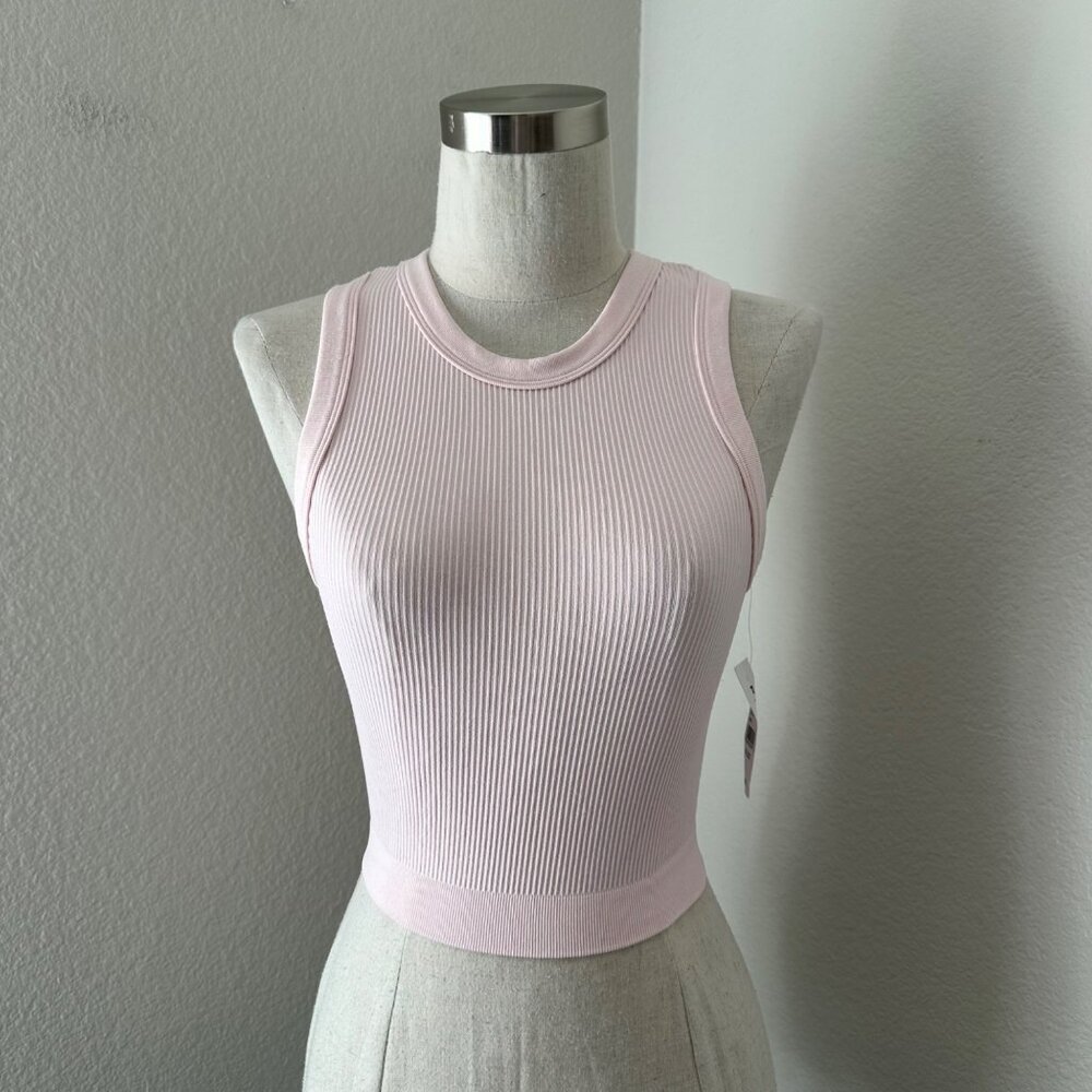 Pacsun Contour Ribbed Seamless Sleeveless Tank Top Pastel Pink XS NWT
